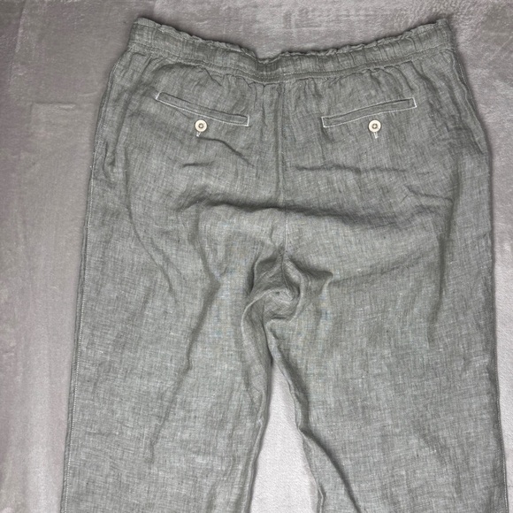 Tommy Bahama Women’s 100% Linen Green Casual Lagenlook Drawstring Pants Medium - Picture 11 of 15